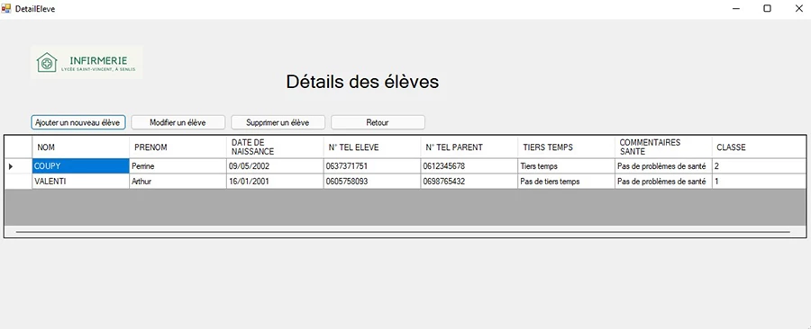 Gestion des élèves