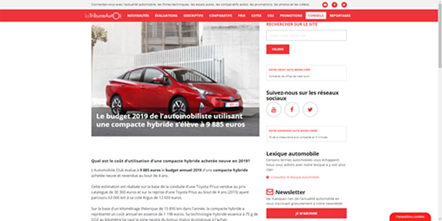 Page La Tribune Auto
