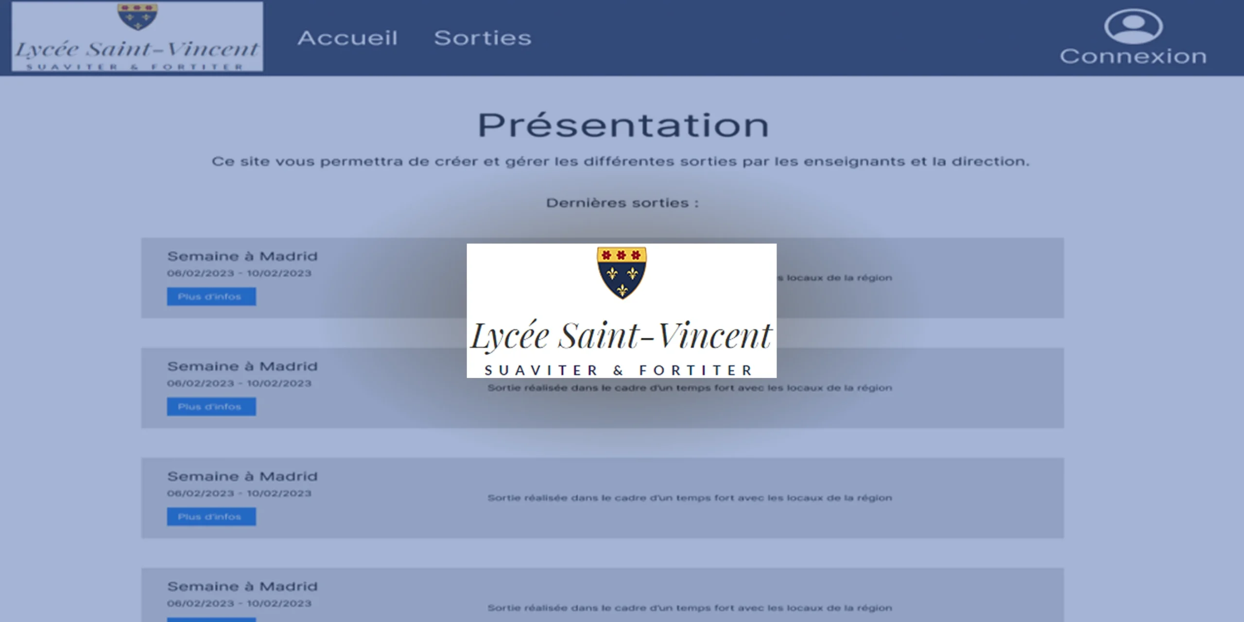 Accueil 2 Miniature de la page d'accueil - Gestion voyages