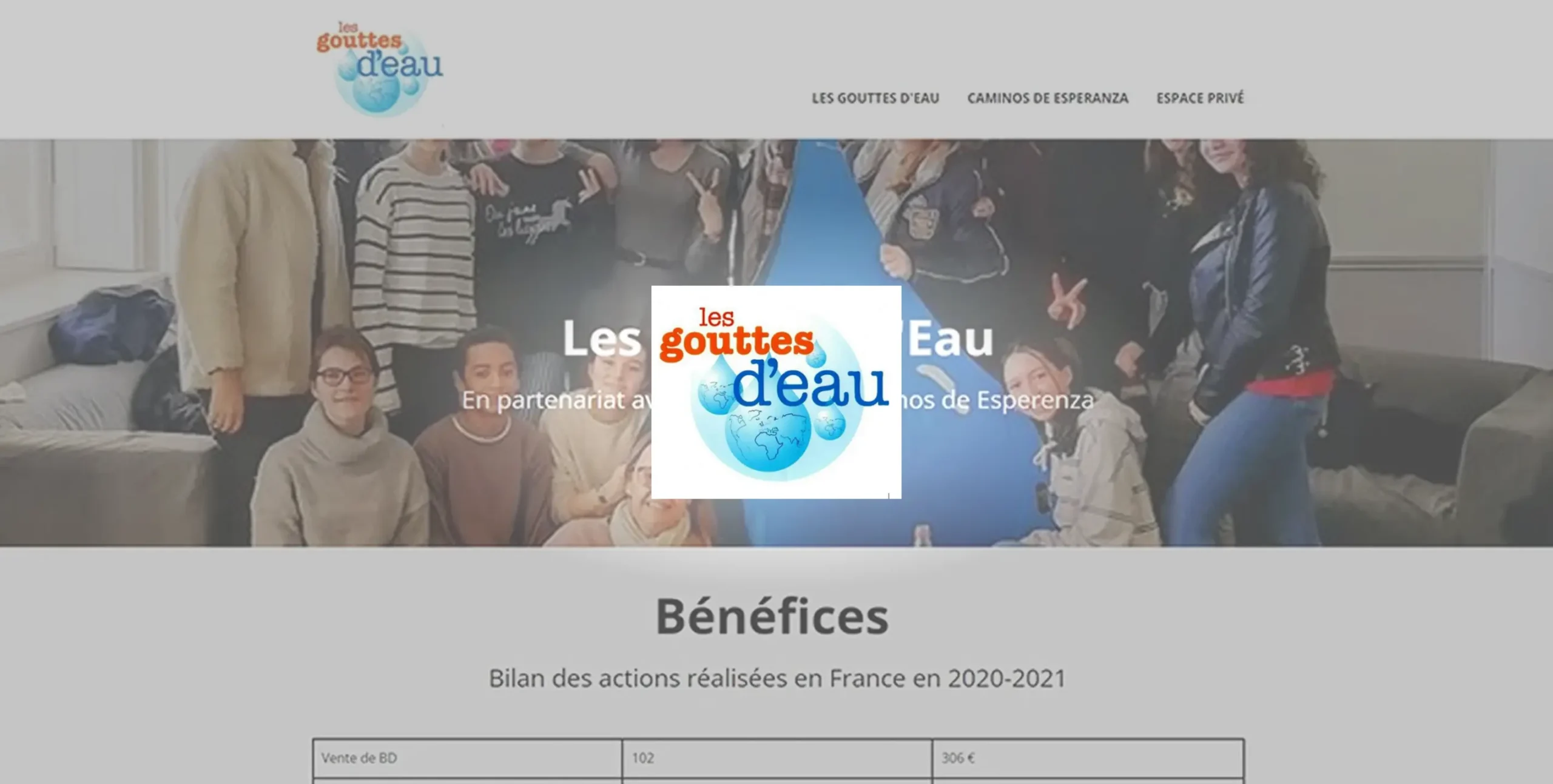 Accueil 12 Miniature de la page d'accueil - Association Les Gouttes d'Eau