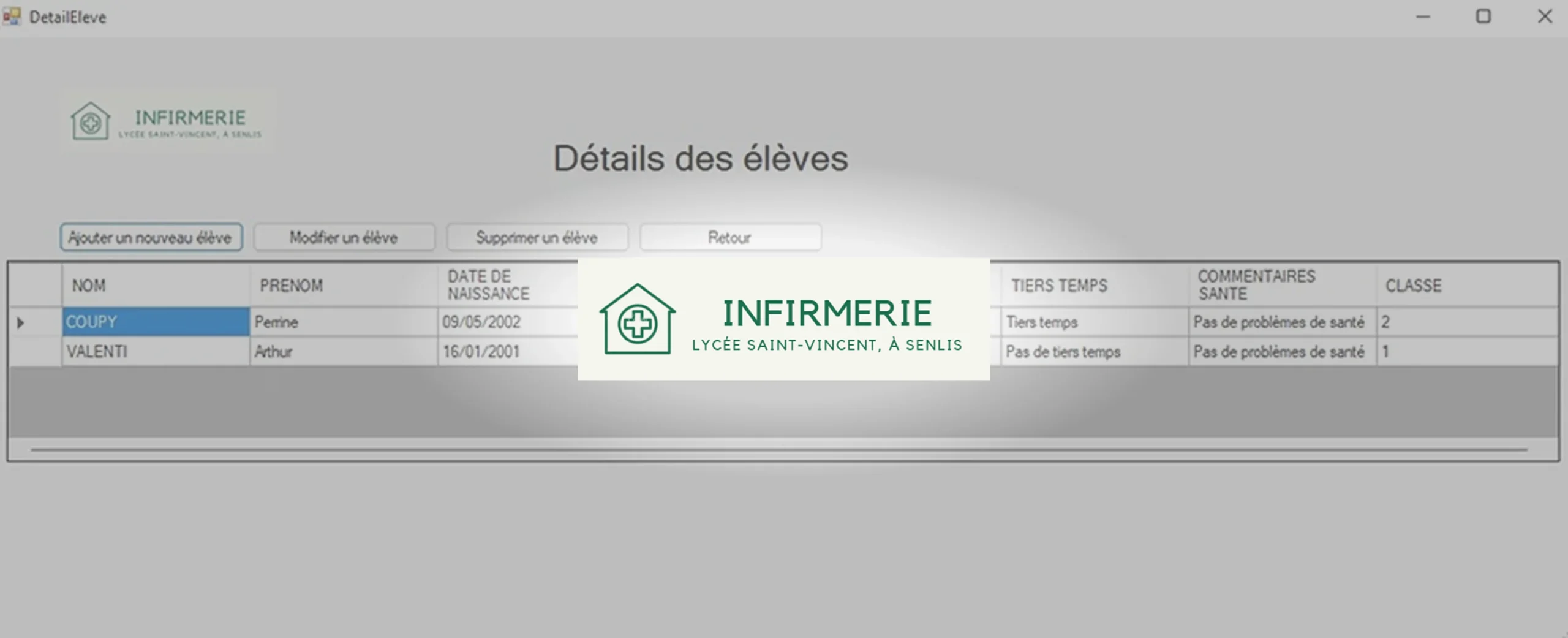 Accueil 9 Miniature de la gestion des élèves