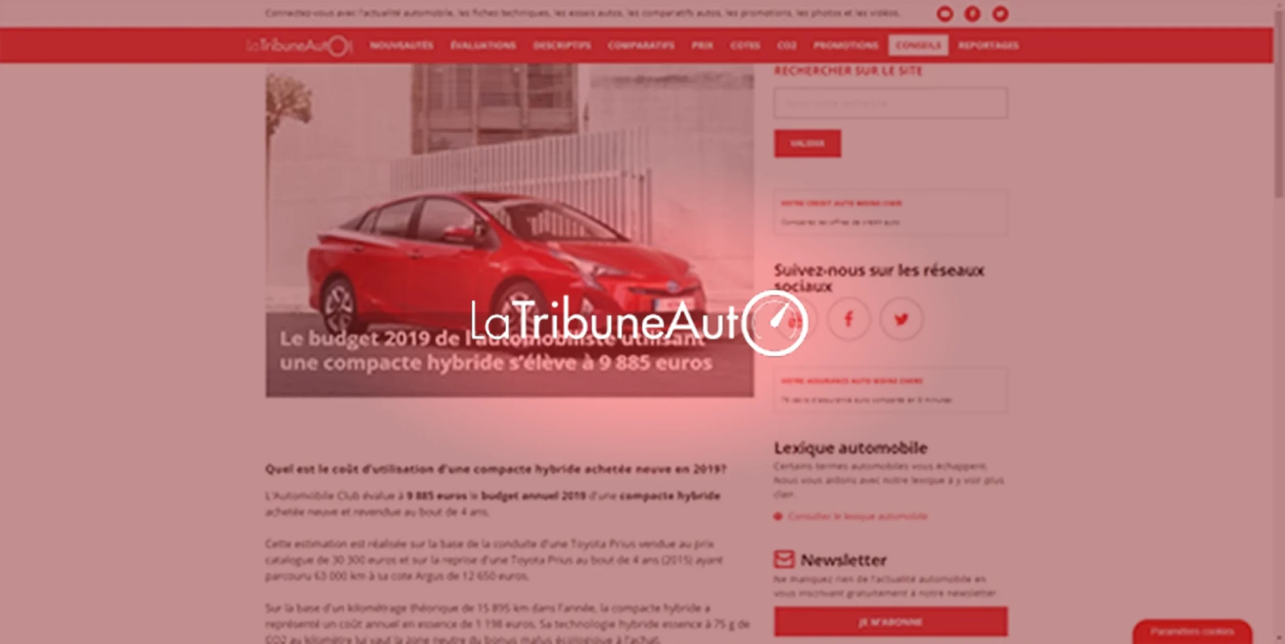 Accueil 8 Miniature de la page La Tribune Auto